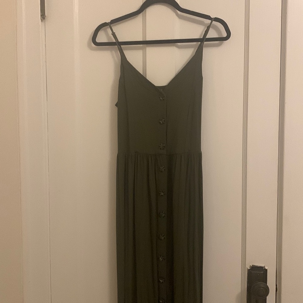 Dark green maxi dress